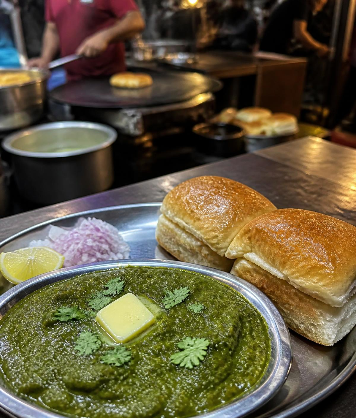 Green pav bhaji